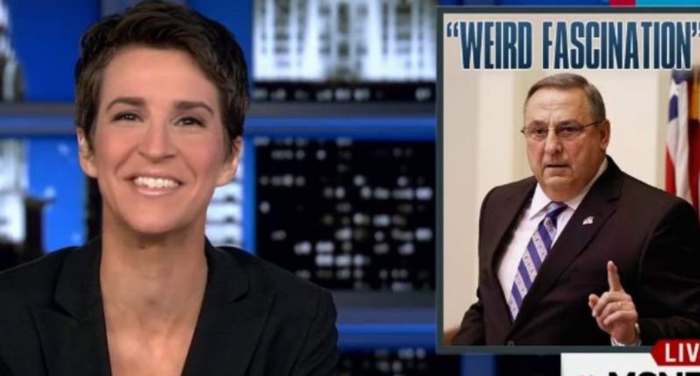 Rachel Maddow asks Maine's Tea Party governor just one question -- and he freaks out