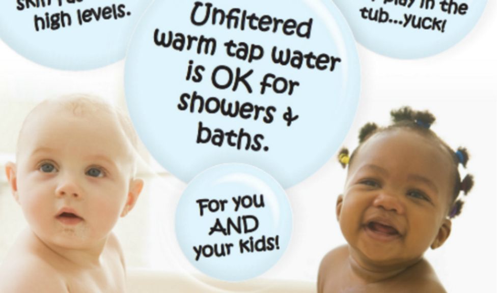 This dangerous official state poster encouraged Flint residents to bathe babies in poisoned water