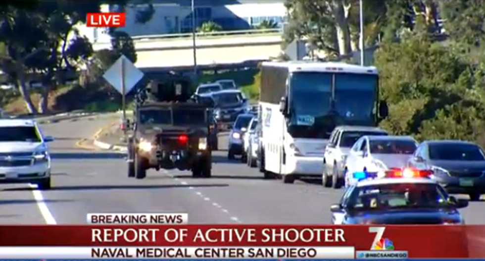 No evidence of shots fired at Naval Medical Center in San Diego