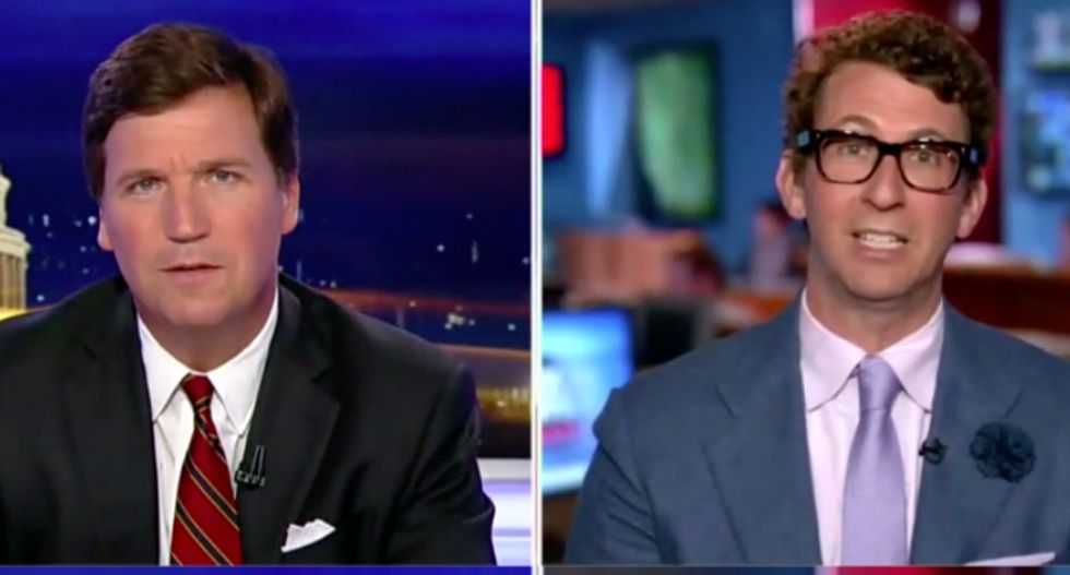 'But no one in this is gay!' Tucker Carlson has a complete meltdown over Stormy Daniels Day in West Hollywood