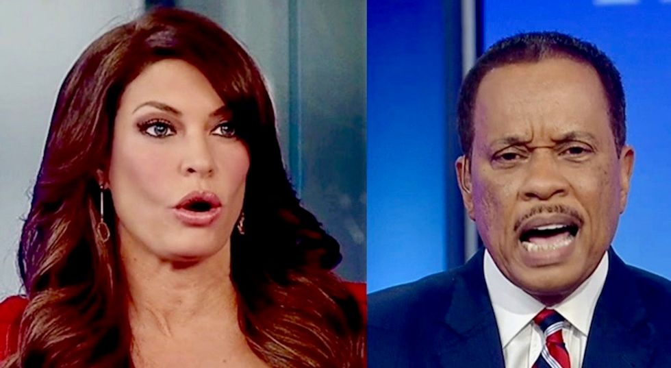 Fox News panel descends into screaming match after co-host accuses Trump of faking patriotism at Naval speech