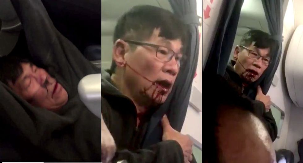 'Just kill me': Disturbing new video shows removed United passenger with his face covered in blood