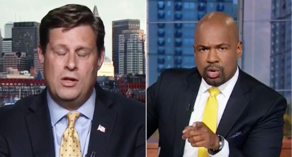 WATCH: GOP candidate running against Elizabeth Warren sweats out CNN demand he condemn Trump's Pocahontas slur