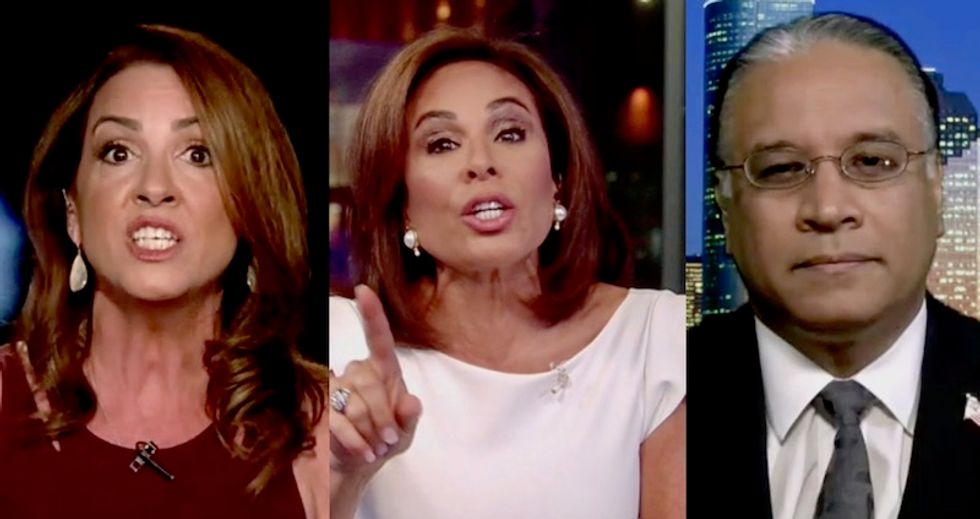 Watch: Jeanine Pirro's Fox News panel explodes into screaming when Democrat repeats basic facts about Russia investigation