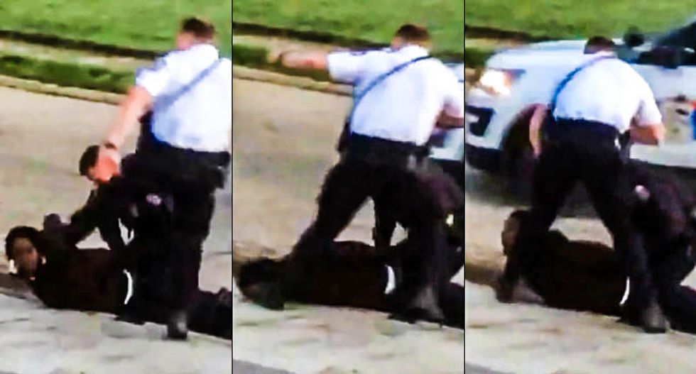 WATCH: Ohio cop caught on camera brutally stomping on suspect's head while he was handcuffed
