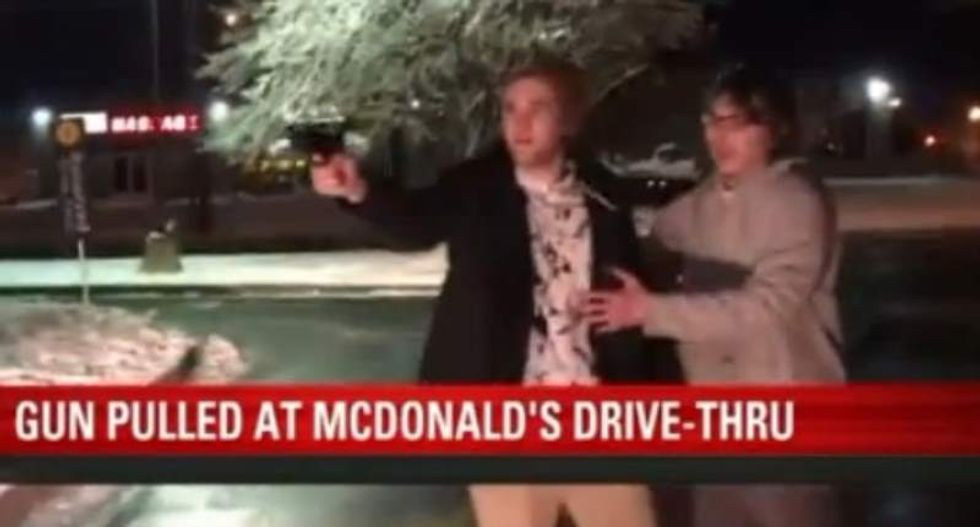 WATCH: Utah man caught on video threatening to shoot at McDonald's drive-thru