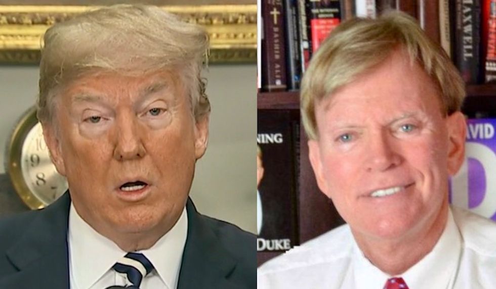 White nationalist David Duke says he'll sue Donald Trump for stealing his 'build the wall' chant unless Trump delivers