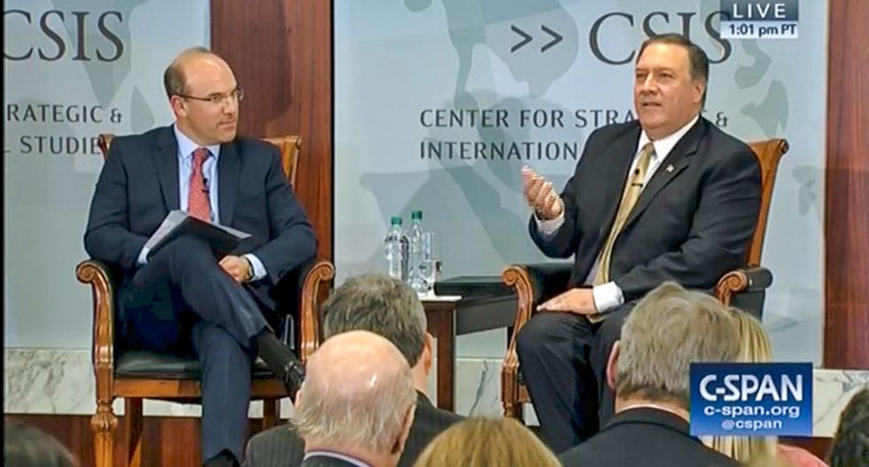 'No, don't laugh': CIA chief begs crowd not to cackle after he says relationship with Trump is 'fantastic'