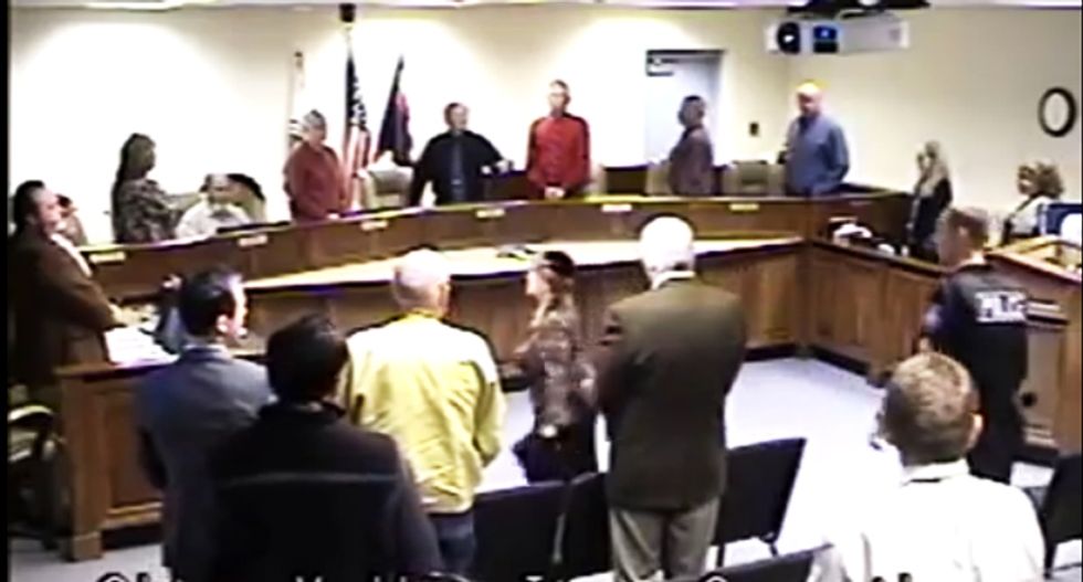 WATCH: Rabbi berates Arizona town council members over Christian prayer -- then gets booted out