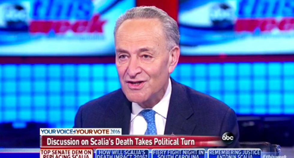 Chuck Schumer opens can of whoop-ass on Ted Cruz for threatening to block Obama court appointment
