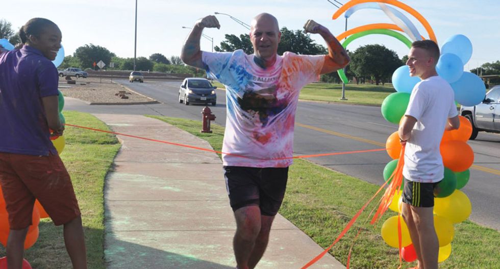 GOP candidate and decorated vet ripped for participating in Air Force LGBT pride fun run
