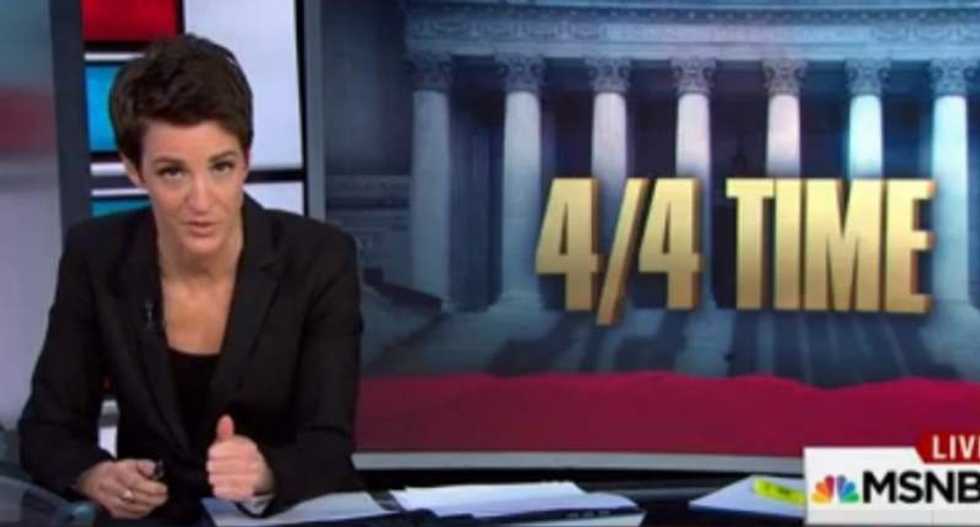 Rachel Maddow breaks down how badly the US needs a full Supreme Court going into the election