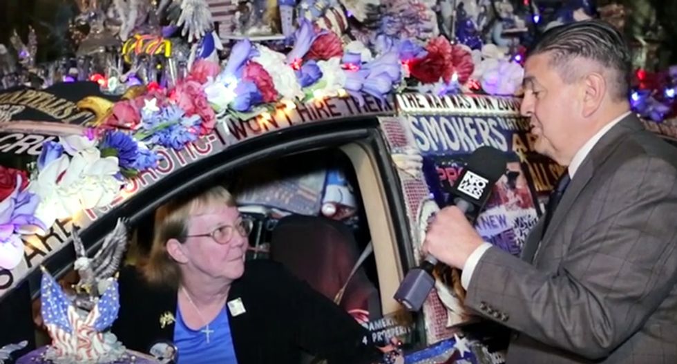 WATCH: Cruz-loving grandma blames Hillary after cops pull over her crazy 'award winning Liberty Van'