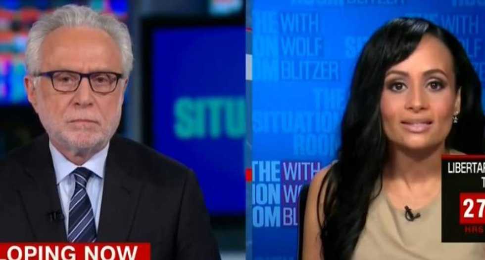 Wolf Blitzer calls out Katrina Pierson for Trump flip-flop on guns: You're saying 'what the NRA says'