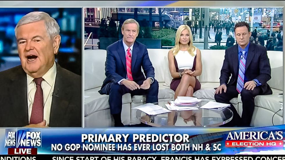 Newt Gingrich drops truth bomb on Fox News: 'Trump is the candidate Fox & Friends invented'