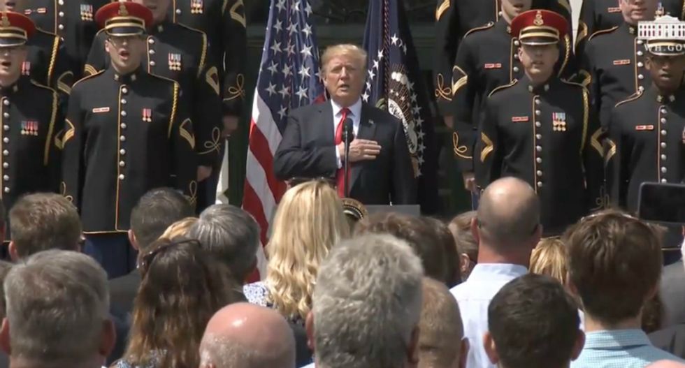 'Authoritarian bullsh*t': Internet unloads on Trump for hosting a 'Celebration of America' after Eagles snub