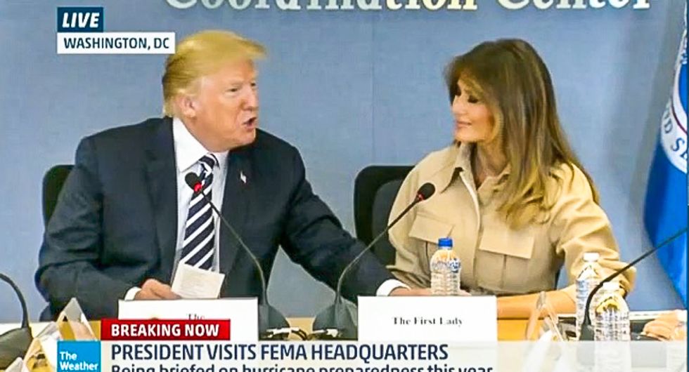 Trump thanks Melania at first public event in 26 days: 'You went through a rough patch but you're doing great'