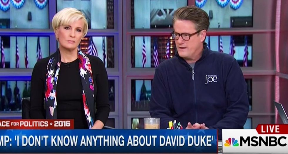 MSNBC’s Joe Scarborough finally disavows Trump after ‘breathtaking’ KKK comments