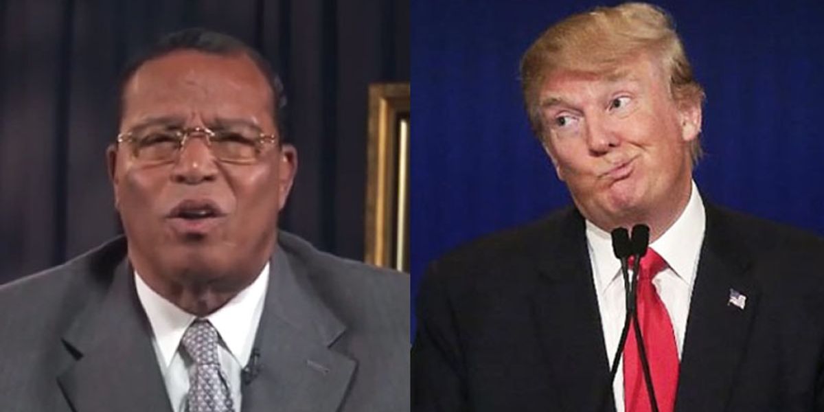 Trump fans cheer support from Nation of Islam's Farrakhan - but the video is old
