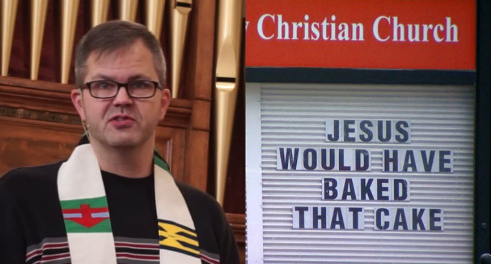 'Jesus would have baked that cake': Denver pastor posts sign decrying baker's refusal to serve gay customers