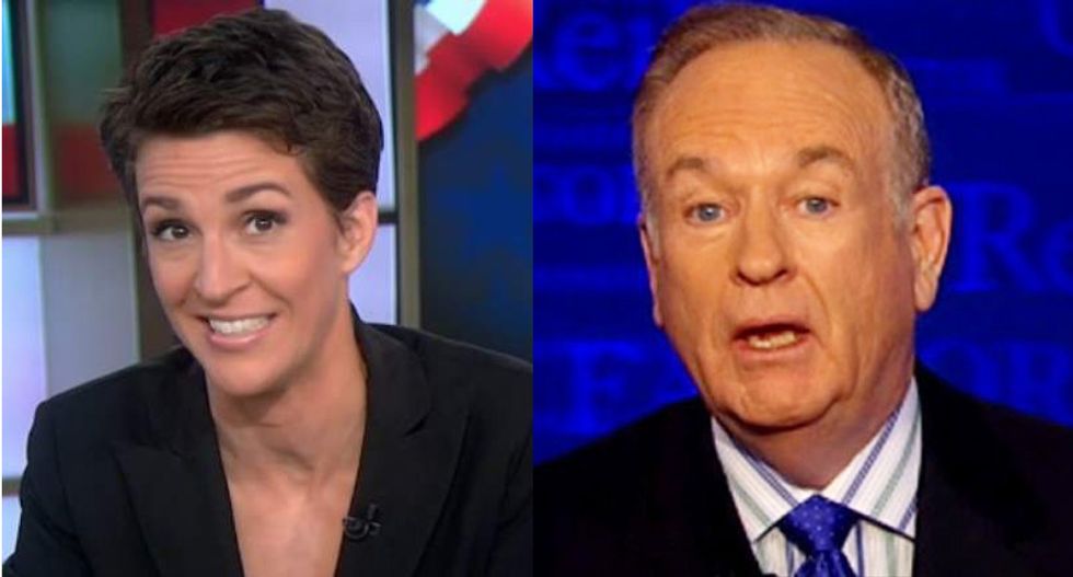 Maddow ratings surge against Fox in the Trump era as O'Reilly is booted from the network