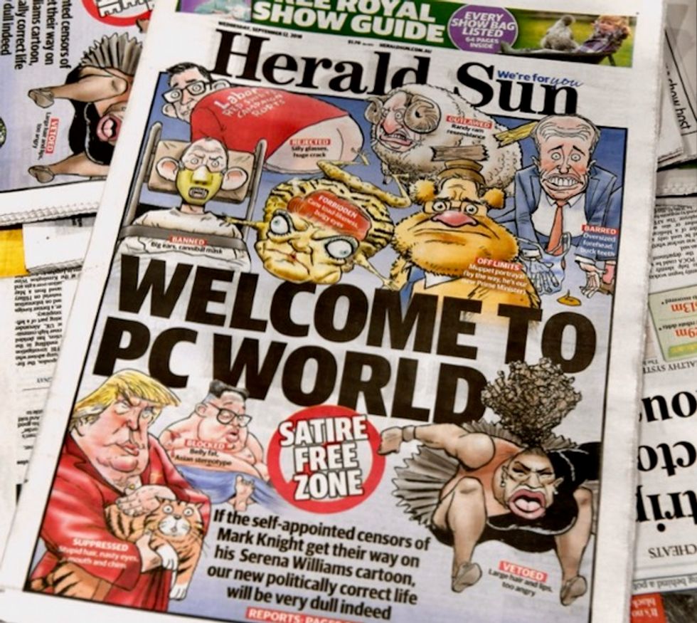 Serena cartoon fuels debate about 'racist' Australia