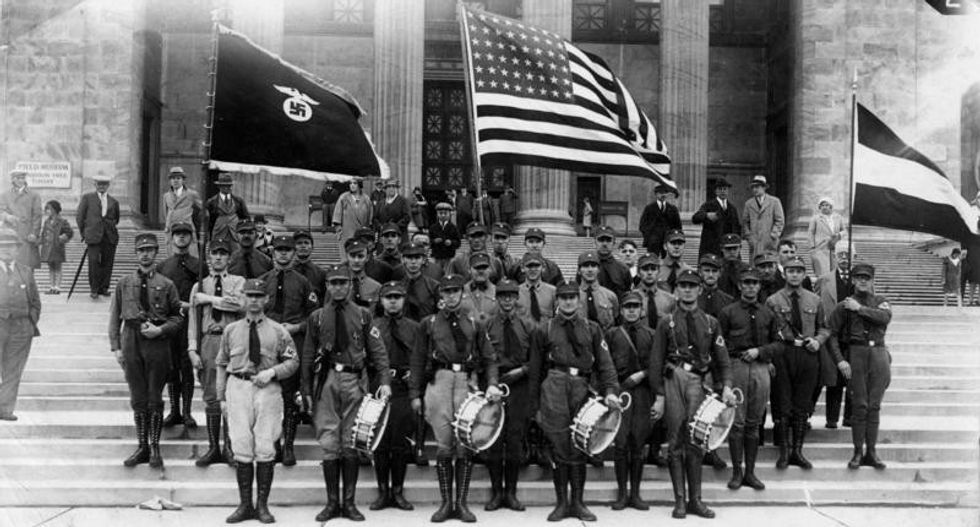 Hate is 'creeping back' into America: Why 80-year-old scenes from an American Nazi rally were projected onto Madison Square Garden tonight