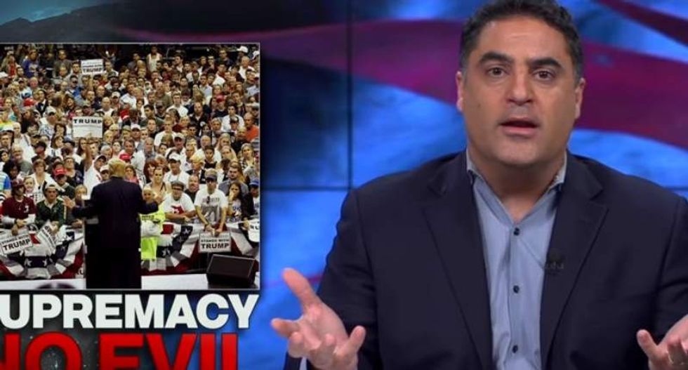 Cenk Uygur accuses PBS of staying 'neutral' on Trump fan's racist tattoos to appease donors