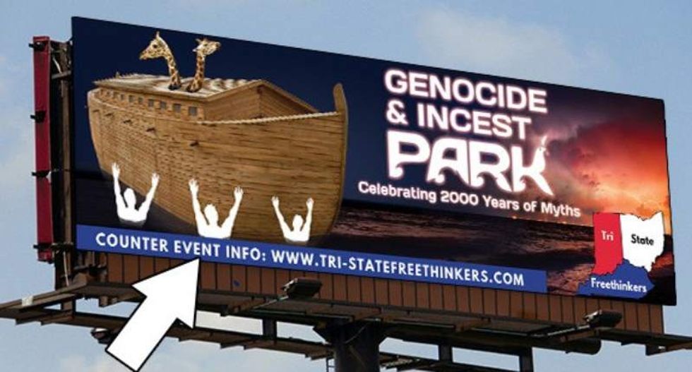 Atheist group plans 'Genocide and Incest Park' billboard campaign to troll creationist 'Ark'