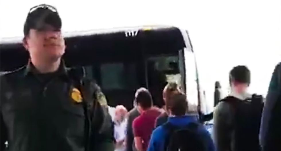 Watch: Maine bus driver tells passengers they can't board unless they are US citizens as ICE agent looks on