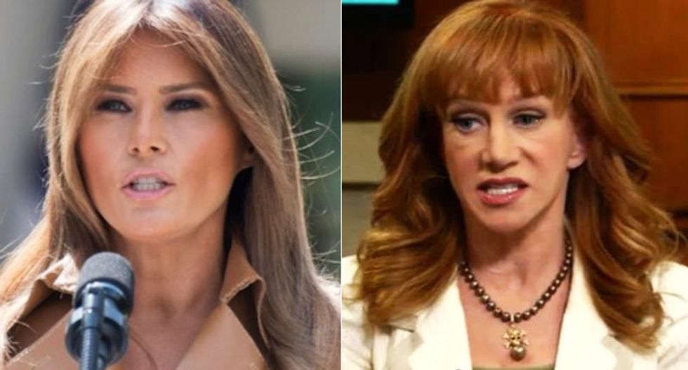 Comedian Kathy Griffin brutally slaps aside 'complicit' Melania Trump for fretting over immigrant kids on Twitter
