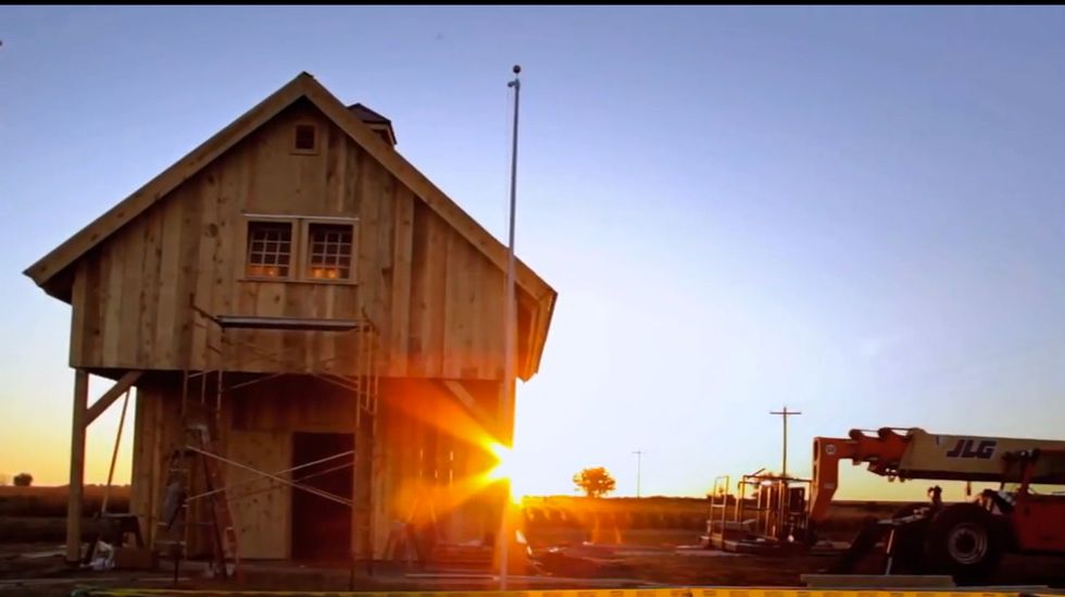 WATCH: Farmers and ranchers build sustainable energy barn in path of Keystone XL
