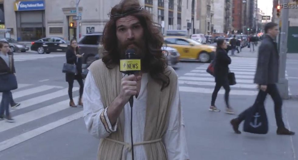 WATCH: 'Jesus of Nazareth' asks New Yorkers what sins he died for on Easter and their answers are hilarious