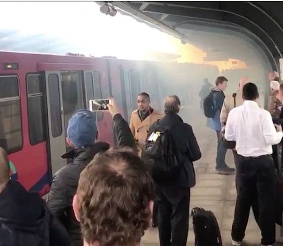 Man arrested over 'drill battery' explosion at London station