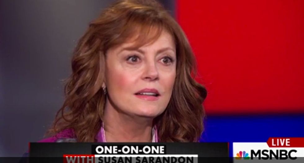 Susan Sarandon is willing to gamble on a post-President Trump revolution if Sanders isn't the nominee