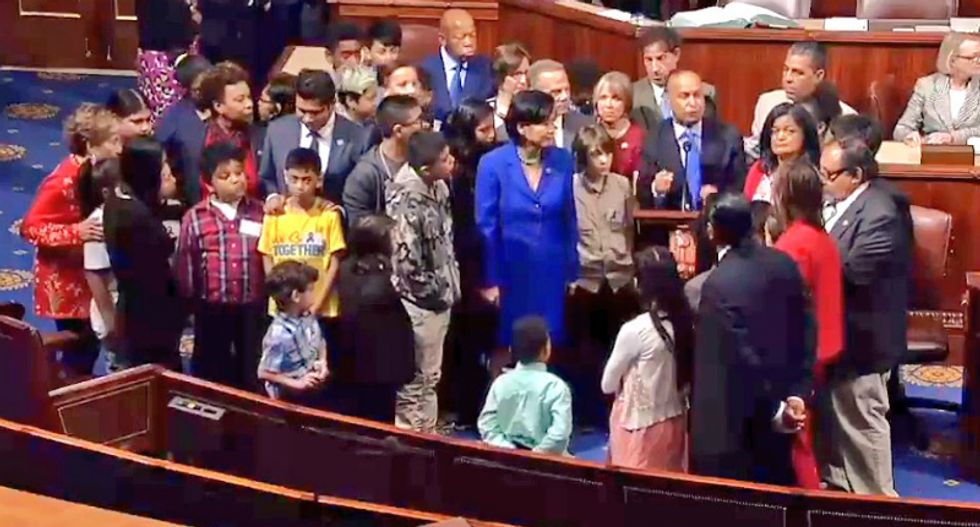 Dems bring migrant kids to House floor to protest family separation — but are shouted down by GOP for 'decorum breach'