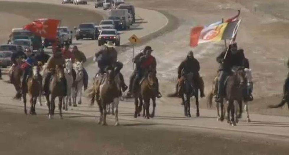 Native American nations unite to ride against proposed North Dakota pipeline