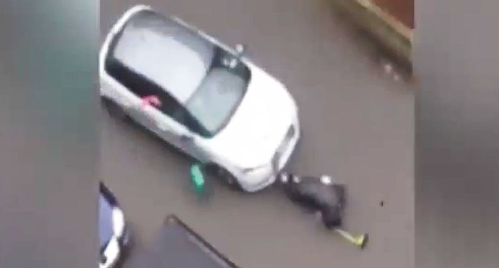 WATCH: Shocking footage of Muslim woman being mown down by car at anti-Islam protest