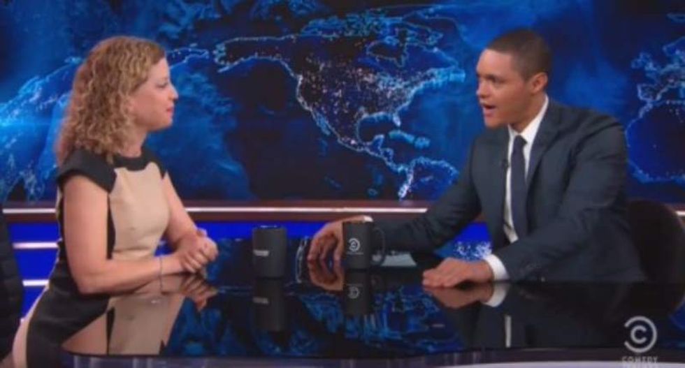 Noah presses Debbie Wasserman-Schultz on superdelegates and 'c*ckblocking' Sanders