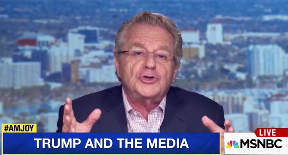 Jerry Springer trashes Trump's insatiable need to see his name in the tabloids: 'It's like a drug for him'