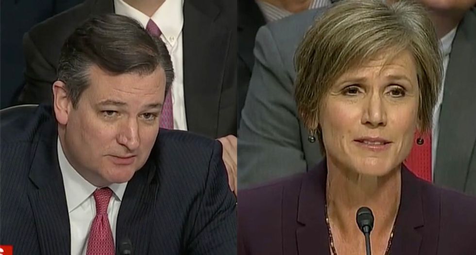 WATCH: Sally Yates humiliates Ted Cruz after he tried to corner her on the Muslim ban