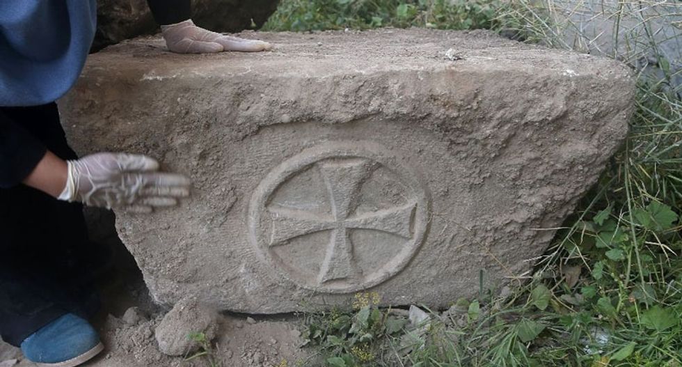 Archaeologists scramble to save ancient church unearthed on Gaza building site