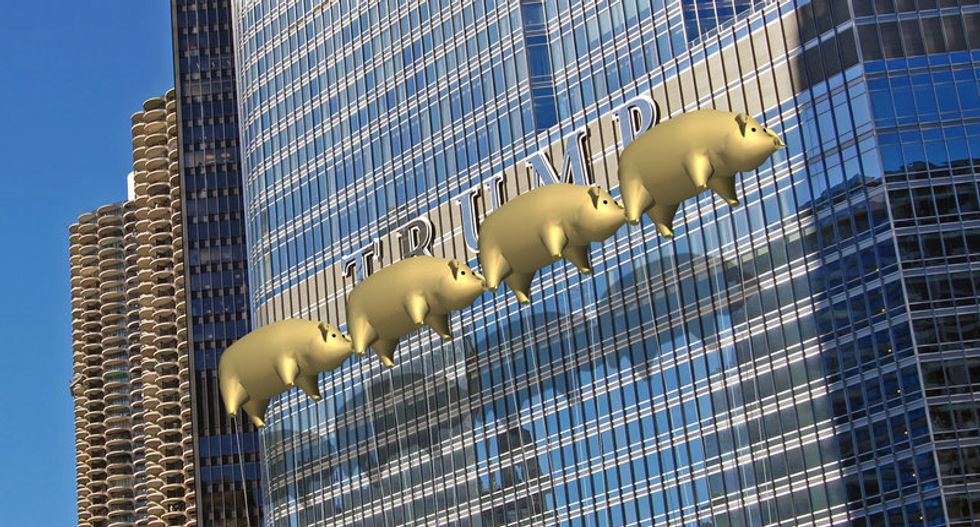 Pink Floyd's famed flying pigs will fly in front of Trump properties this summer