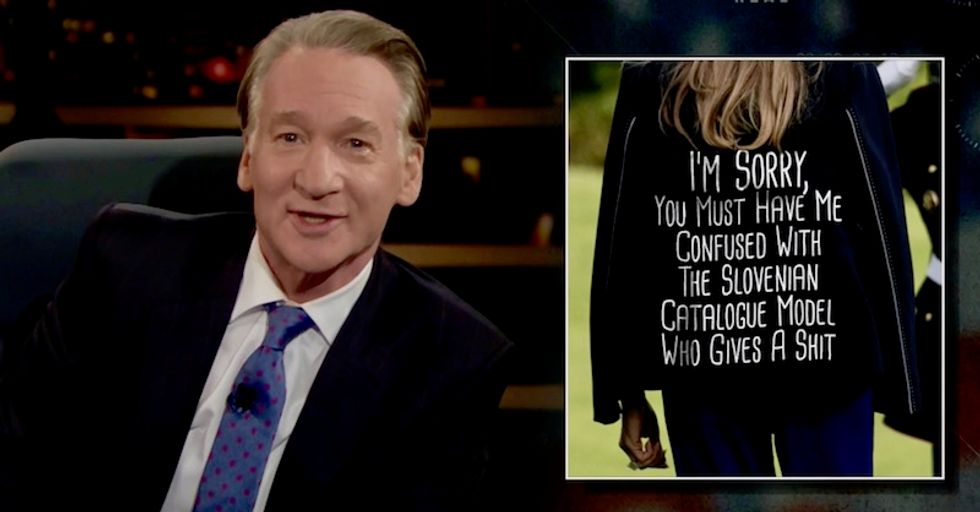 'That's Mrs. Hitler to you': Bill Maher shows off Melania Trump's rejected 'I Don't Care' jackets