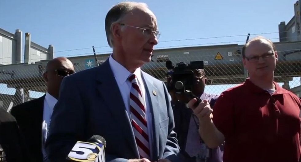 Alabama’s GOP governor snaps at female reporter's simple question about his raunchy sex scandal