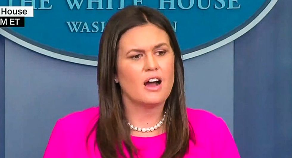WATCH LIVE: Trump spokeswoman Sarah Sanders holds first press briefing in nearly a month