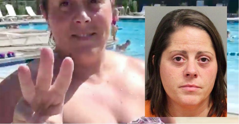 Watch: Raging white woman assaults black boy at pool -- and then bites the cop who came to arrest her