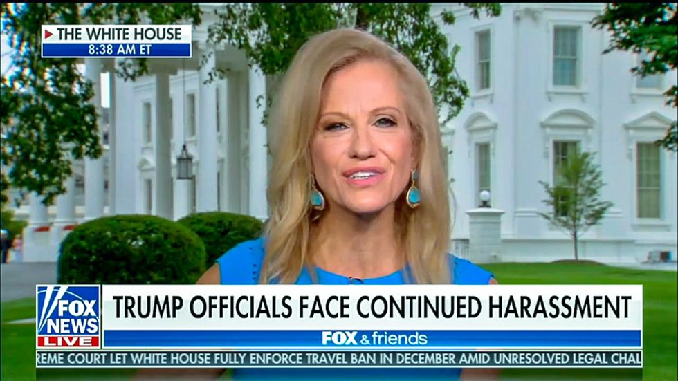 Kellyanne Conway demands civility -- but says Trump's violent rhetoric doesn't count: 'There is no moral equivalence'