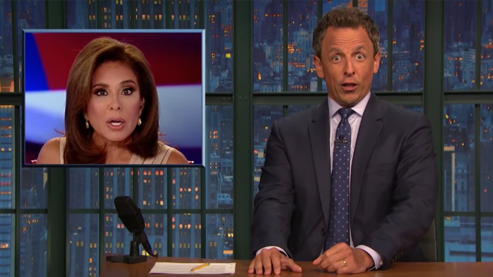 Seth Meyers mocks Fox News host Jeanine Pirro as someone who 'looks like she uses demon rats all the time'
