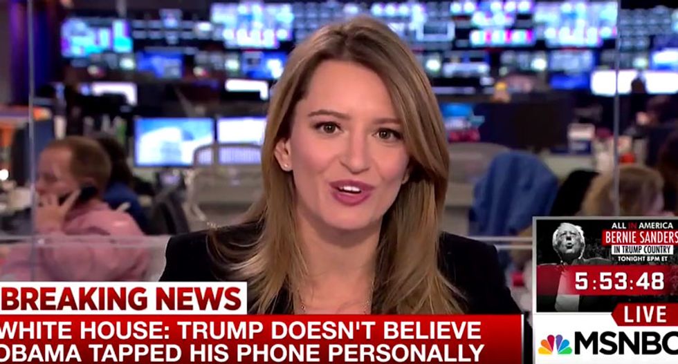 'It's called journalism': Katy Tur mocks Sean Spicer for whining about reporters' questions